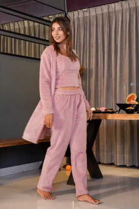 Candy Pink Soft Woollen 3 Piece Set