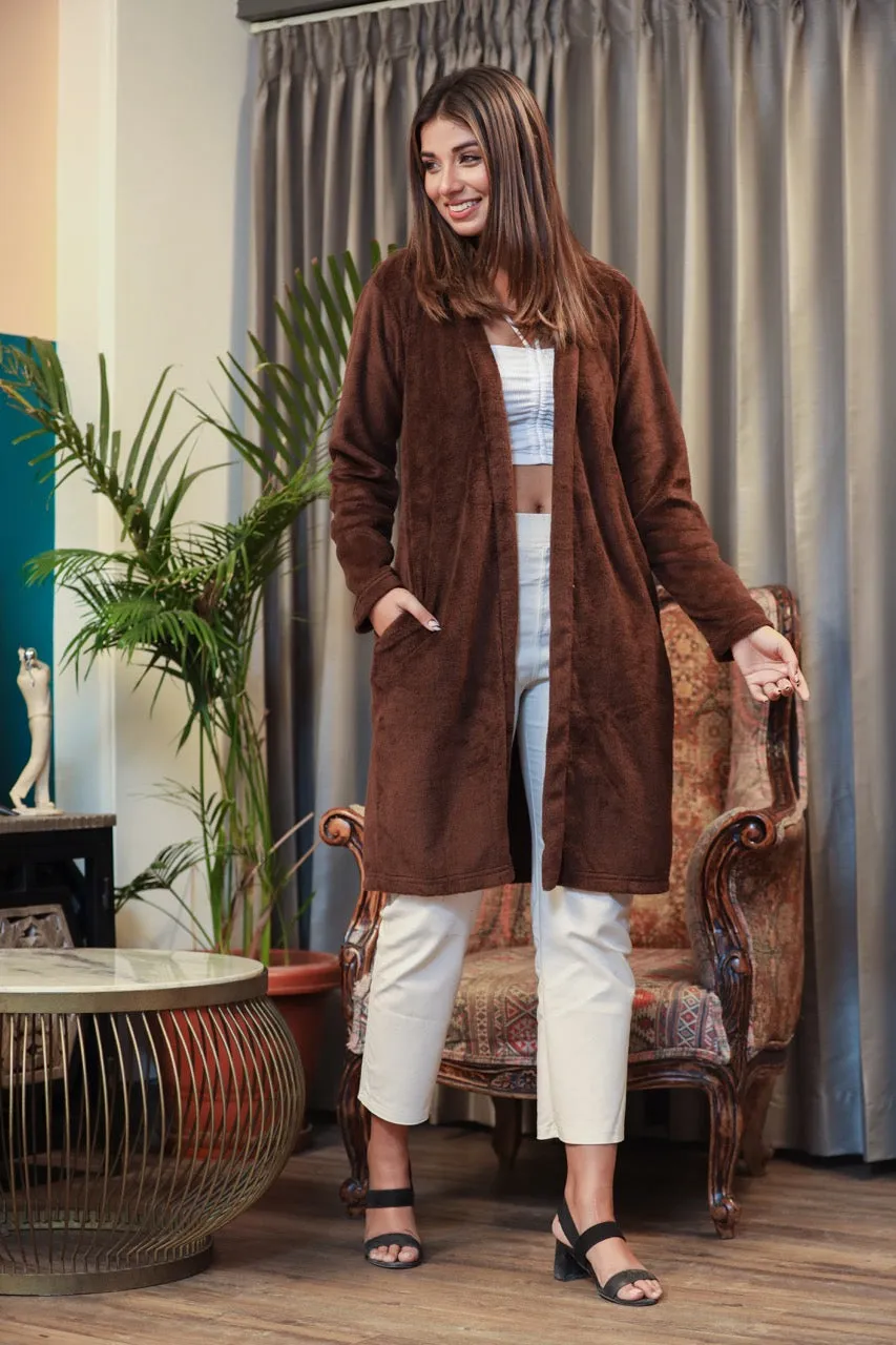 Casual Comfy super soft Brown Woollen Shrug