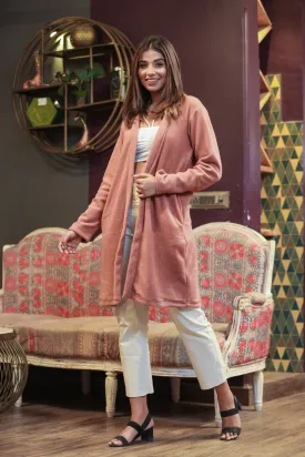 Casual Comfy super soft Dusty Pink Woollen Shrug