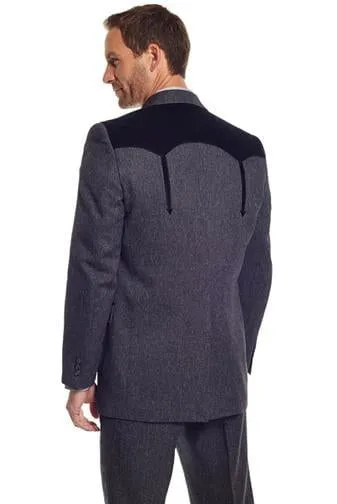 Circle S Mens Heather Charcoal Polyester Boise Blazer Sport Coat 42 S
