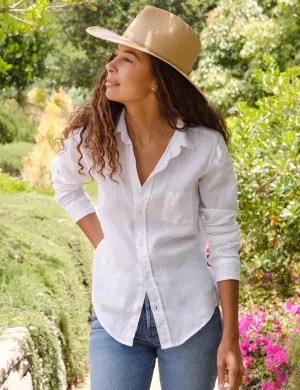 Frank & Eileen - Barry Button Up Shirt in White Linen