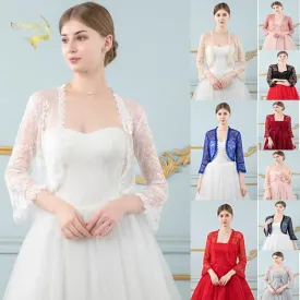 Lace Wedding  Bridal Wraps Shrugs Bolero Jacket