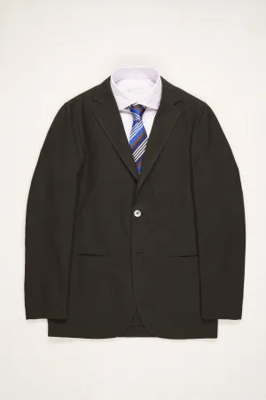 Ring Jacket Model 298 Dark Brown Prince of Wales Check Cotton/Wool Sport Coat